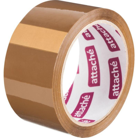 Клейкая лента упаковочная Attache 48 мм x 60 м 40 мкм коричневая