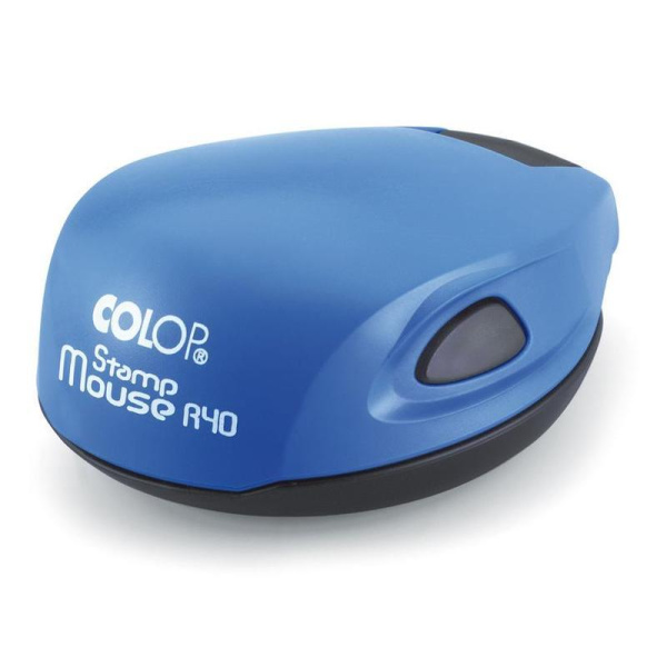 Оснастка для печати круглая Colop Stamp Mouse R40 40 мм с крышкой синяя