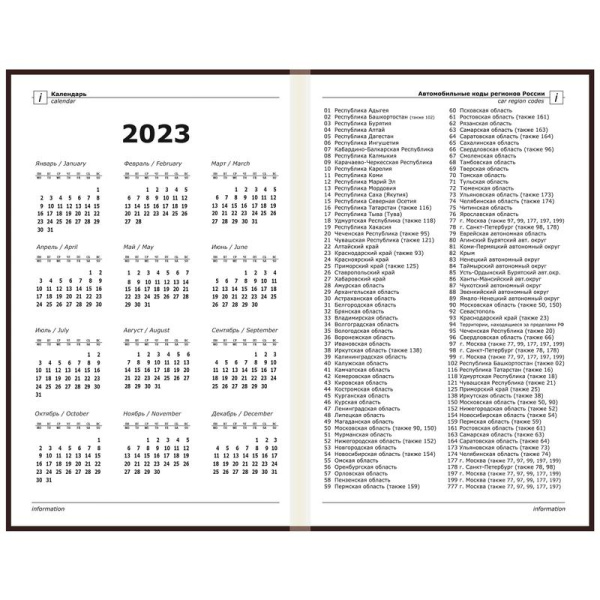 Ежедневник датированный 2023 год Attache Economy бумвинил А5 синий  (147x206 мм)