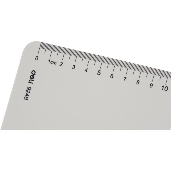 Папка-планшет с зажимом Deli А4 пластиковая серая с линейкой