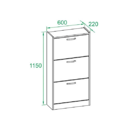 Обувница Сокол ТО-23 (белая, 600х220х1150 мм)