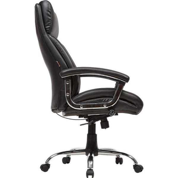 Кресло для руководителя Easy Chair CS-8822E-1 черное (натуральная кожа с компаньоном, металл)