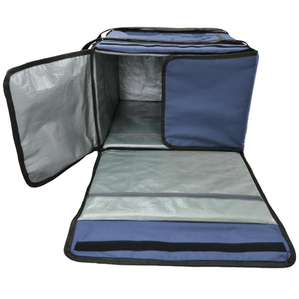 Термосумка для пиццы полиэстер синяя 45x45x30 см