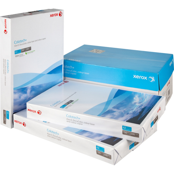 Бумага для цветной лазерной печати Xerox Colotech + ( A3, 100 г/кв.м,  500 листов, 003R94647)