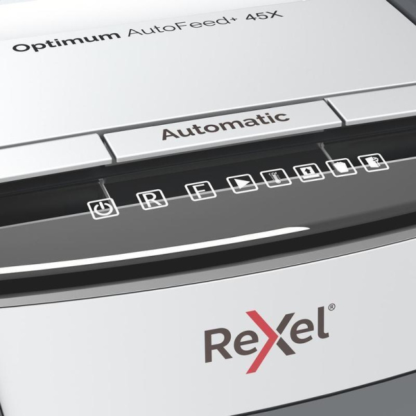 Уничтожитель документов Rexel Optimum AutoFeed+ 45X 4-й уровень  секретности объем корзины 20 л
