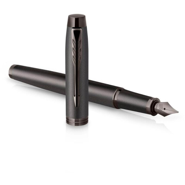 Ручка перьевая Parker IM Professionals Monochrome Titanium цвет чернил  синий цвет корпуса серый (артикул производителя 2172959)