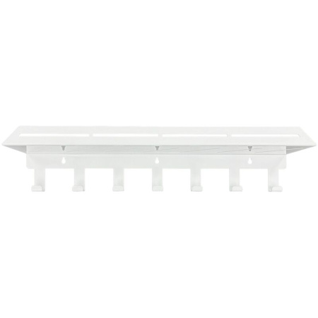 Полка для ванны с крючками Liria RU2053W (белый)