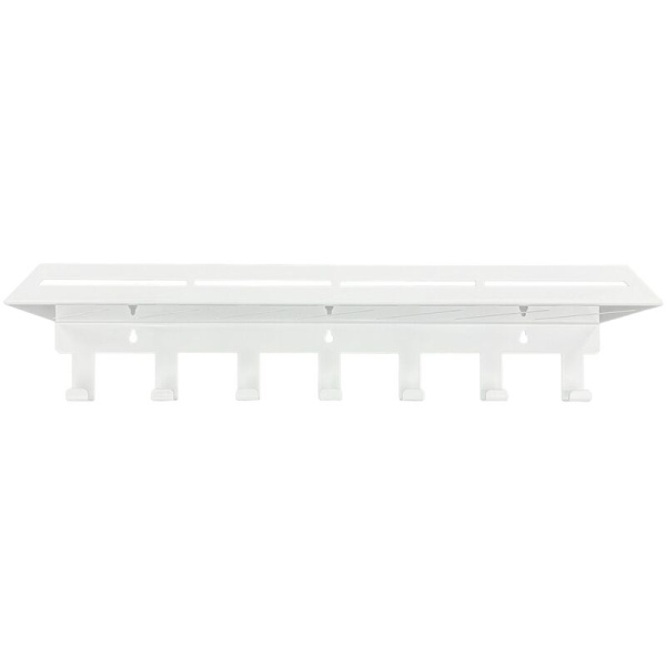Полка для ванны с крючками Liria RU2053W (белый)