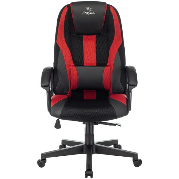 Кресло игровое Zombie Viking 9 красное/черное (искусственная кожа/ткань,  пластик)