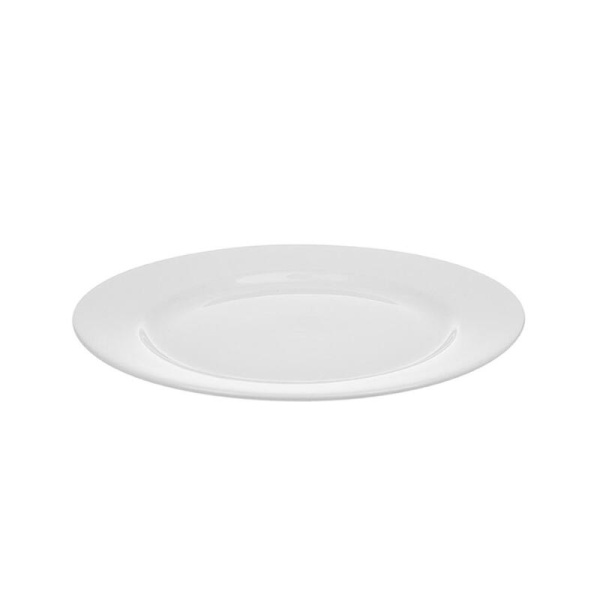 Тарелка обеденная фарфоровая Chan Wave Classic диаметр 150 мм белая 12  штук в упаковке (артикул производителя фк0147)
