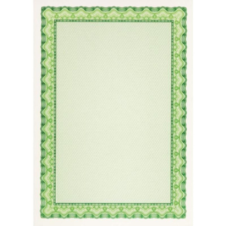 Сертификат-бумага Decadry DC-OSD4054 (A4, 115 г, 25 листов, зеленая рамка)