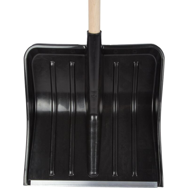 Лопата для уборки снега ковш пластиковый (40.5х41 см) с черенком
