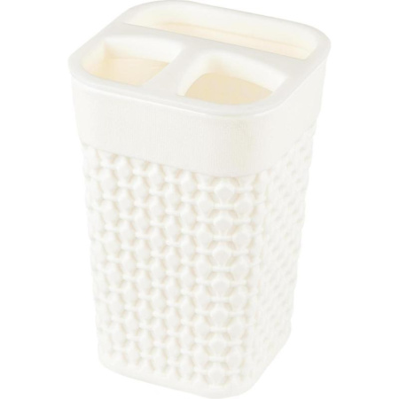 Стакан для зубных щеток Plast Team Oslo из пластика трапециевидный  бежевый (артикул производителя PT1344МЛ-36)