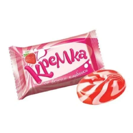 Карамель Кремка со вкусом клубники и сливок 500 г