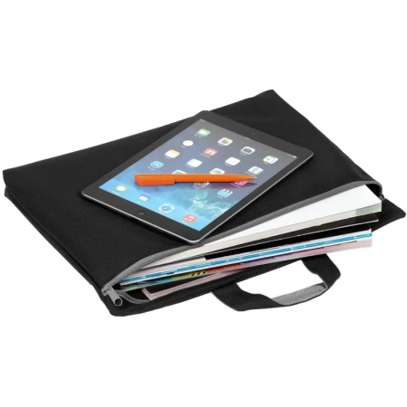 Сумка-папка для документов из полиэстера черная (5295.30)