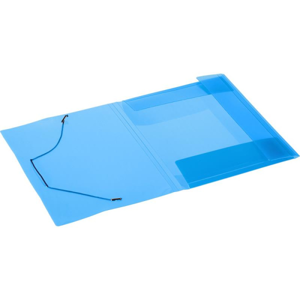 Папка на резинках Attache А5 пластиковая синяя (0.6 мм, до 100 листов)