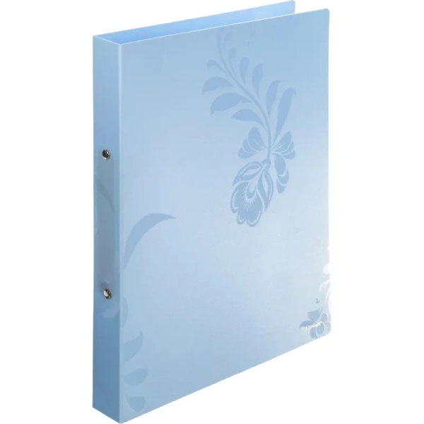 Папка на 2-х кольцах Комус Русская серия Arctic A4 32 мм голубая до 300 листов