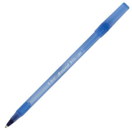 Ручка шариковая BIC Round Stic синяя (толщина линии 0.4 мм)