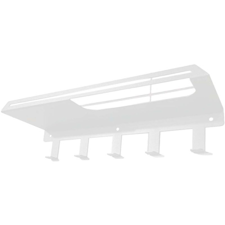 Полка для полотенца с крючками Liria RR2051W (белый)