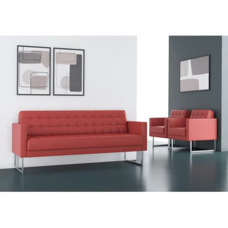 Кресло Варна красное (искусственная кожа)