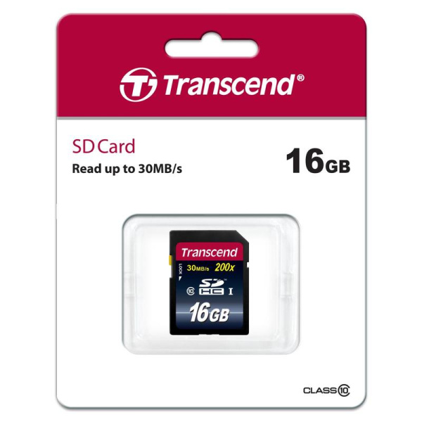 Карта памяти 16 ГБ SDHC Transcend TS16GSDHC10 Class 10