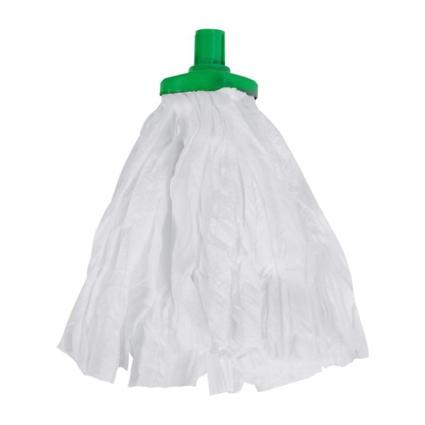 Насадка МОП для веревочной швабры SYR Кентукки полиэстр/вискоза 30x15 см  белая/зеленая