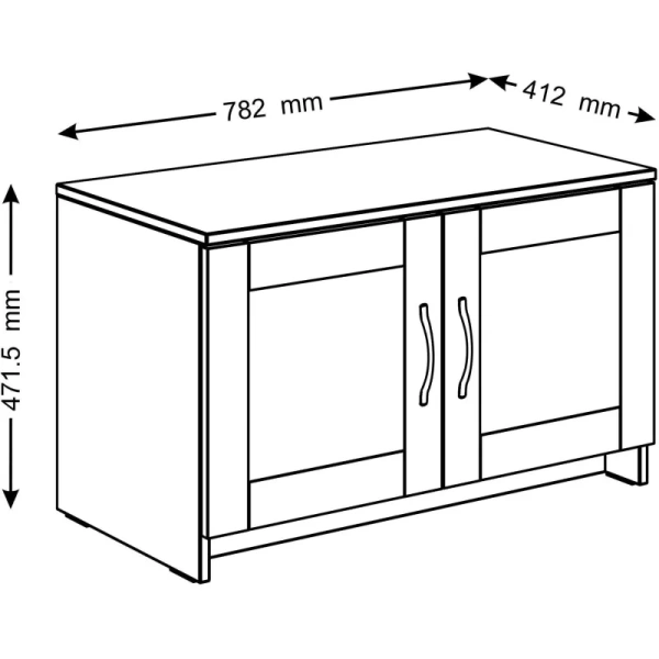 Тумба Сириус (дуб сонома, 782х412х471 мм)
