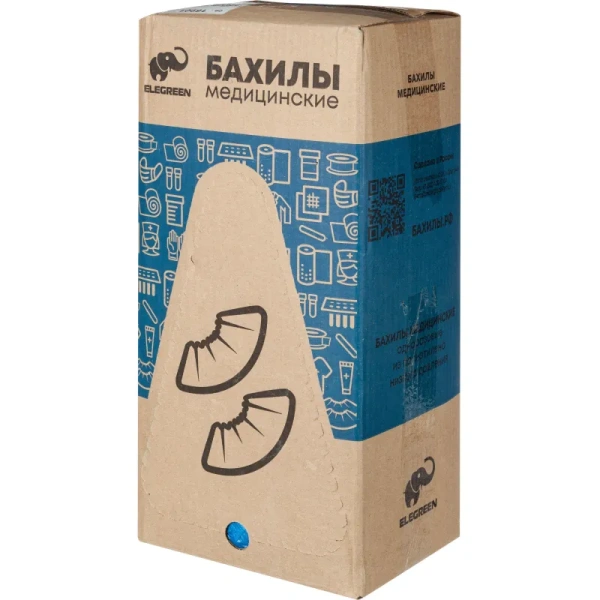 Бахилы одноразовые EleGreen полиэтиленовые 52 мкм повышенной плотности  синие (350 пар в упаковке) Бахилы одноразовые EleGreen полиэтиленовые 52 мкм повышенной плотности  синие (350 пар в упаковке)
