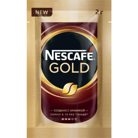 Кофе порционный растворимый Nescafe Gold 30 пакетиков по 2 г