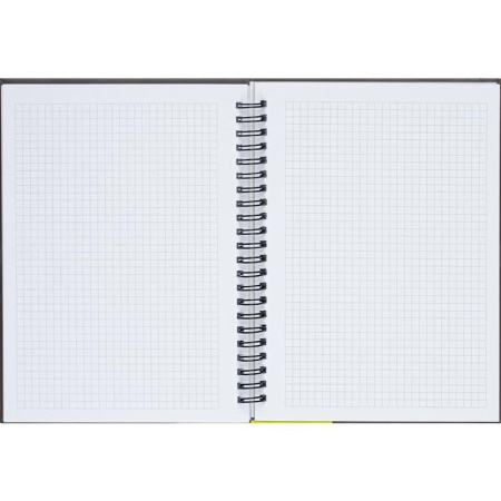 Бизнес-тетрадь Attache А5 96 листов серая в клетку на спирали (148х205 мм)