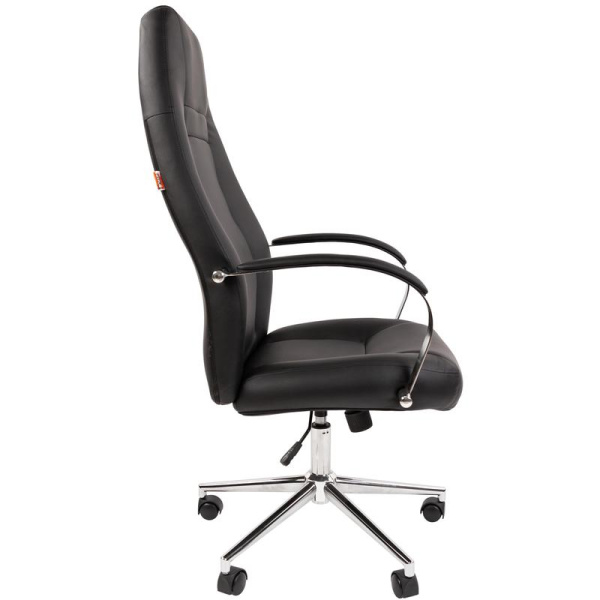 Кресло для руководителя Easy Chair 555 черное (искусственная кожа,  металл)