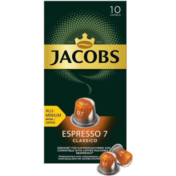 Кофе в капсулах Jacobs Espresso 7 Classico (10 штук в упаковке)