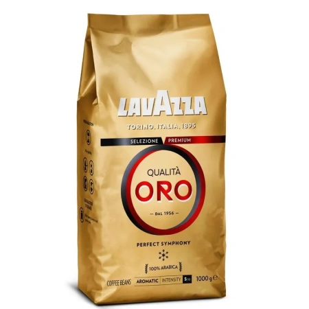 Кофе в зернах Lavazza Qualita Oro арабика 100% 1 кг (пакет)