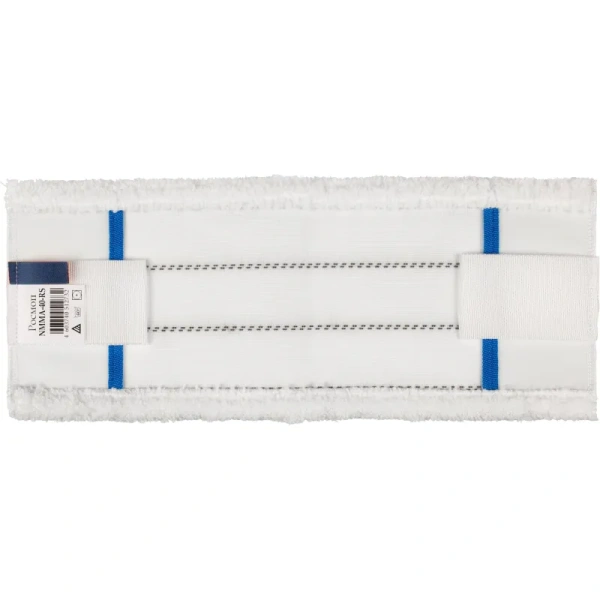 Насадка МОП для швабры-флаундера (плоской) Росмоп микрофибра 42x16 см  белая/серая