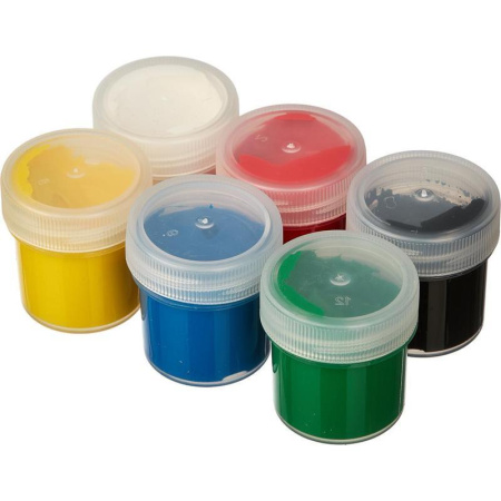 Гуашь в термоусадке 6 цветов по 20 мл