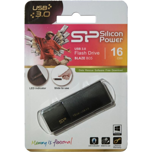 Флеш-память Silicon Power Blaze B05 16 Gb USB 3.0 черная