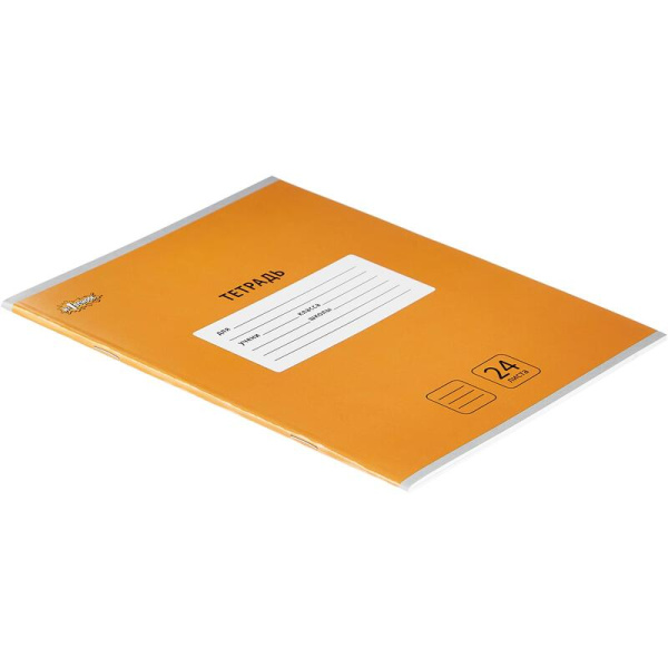 Тетрадь школьная оранжевая №1 School Интенсив А5 24 листа в линейку (10  штук в упаковке)