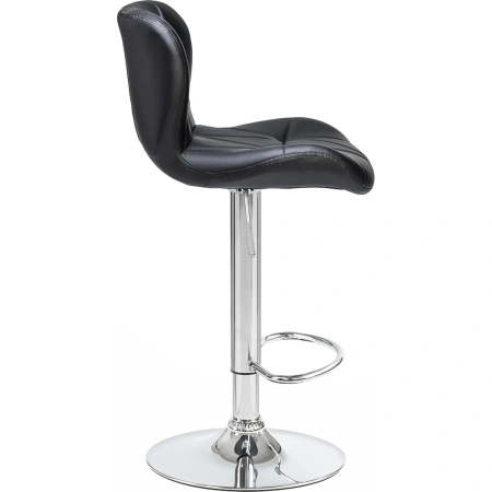 Стул барный Dobrin Barny чёрный/хромированный (искусственная  кожа/металл)