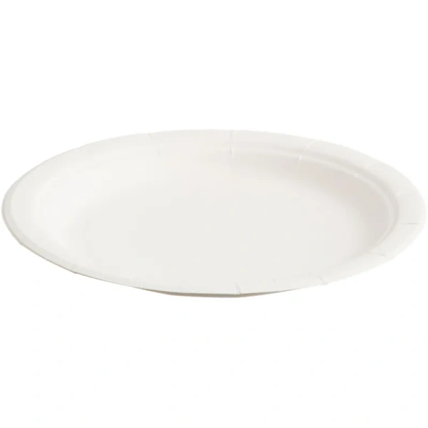 Тарелка одноразовая бумажная 180 мм белая 50 штук в упаковке Комус Эконом Тарелка одноразовая бумажная 180 мм белая 50 штук в упаковке Комус Эконом