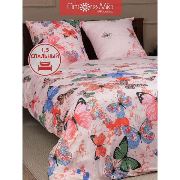 Постельное белье Amore Mio Butterflies 93792 (1.5-спальное, микрофибра)