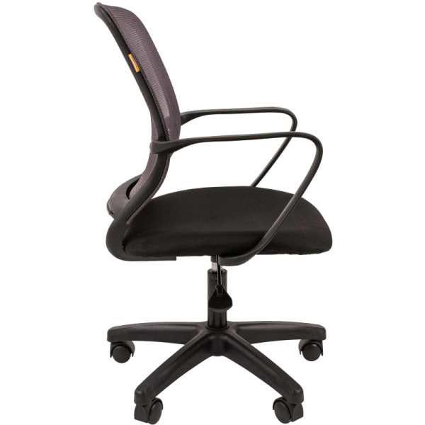 Кресло офисное Chairman 698LT чёрное/серое (ткань/сетка, пластик)