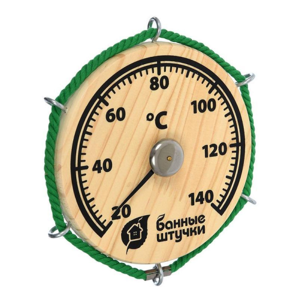 Термометр Банные штучки Штурвал для бани и сауны 14х14х2 см