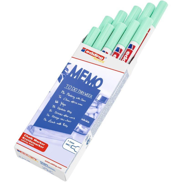 Маркер меловой Edding 4085 пастельный зеленый 1-2 мм