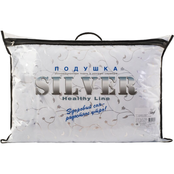 Подушка Эльф SILVER 50х70 см искусственный лебяжий пух/микрофибра