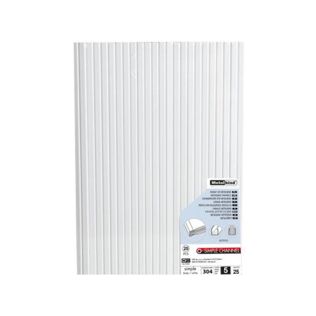 Каналы для переплета металлические Opus 5 мм белые (25 штук в упаковке)