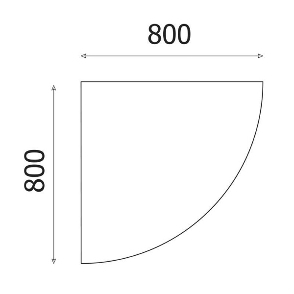 Соединительный элемент Unica (ширина 800 мм, глубина 800 мм, бук/серый)