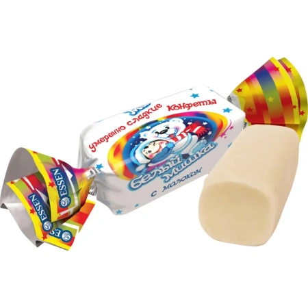 Конфеты жевательные Essen Белый Мишка с дроблёным арахисом 500 г