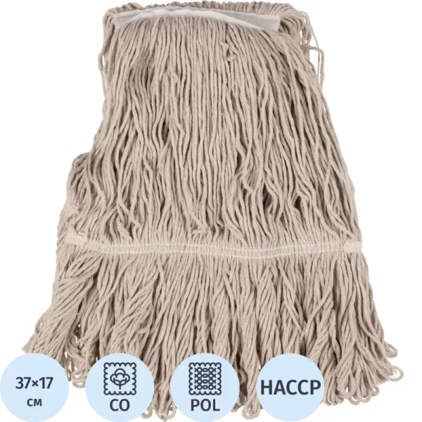 Насадка МОП для верёвочной швабры Росмоп хлопок/полиэстер 37x17 см  бежевая