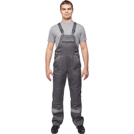 Костюм рабочий летний мужской л22-КПК с СОП темно-серый/светло-серый (размер 48-50, рост 158-164)