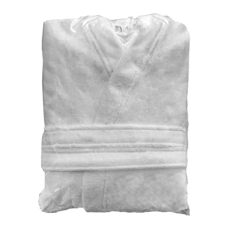 Халат велюровый Luscan размер 58 (4XL) белый